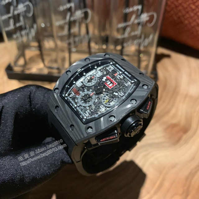 理查德米勒RICHARD MILLE RM011-FM頂級碳纖維殼套男士腕表  gjs2155